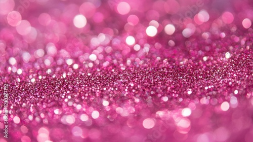 Sparkling pink glitter texture with shimmering bokeh effect