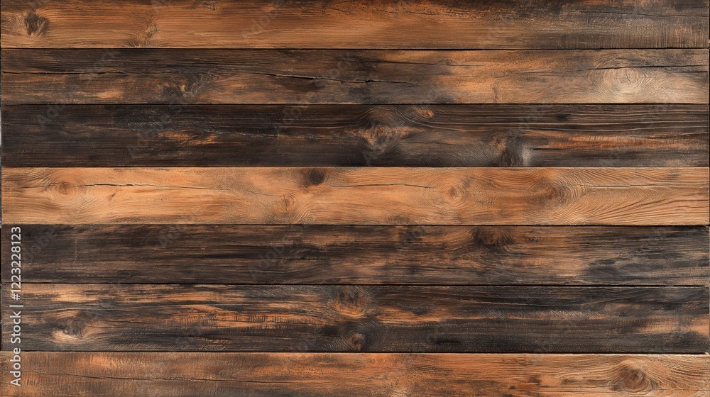 Naklejka premium Rustic wooden texture with aged surfaces and natural woodgrain pattern