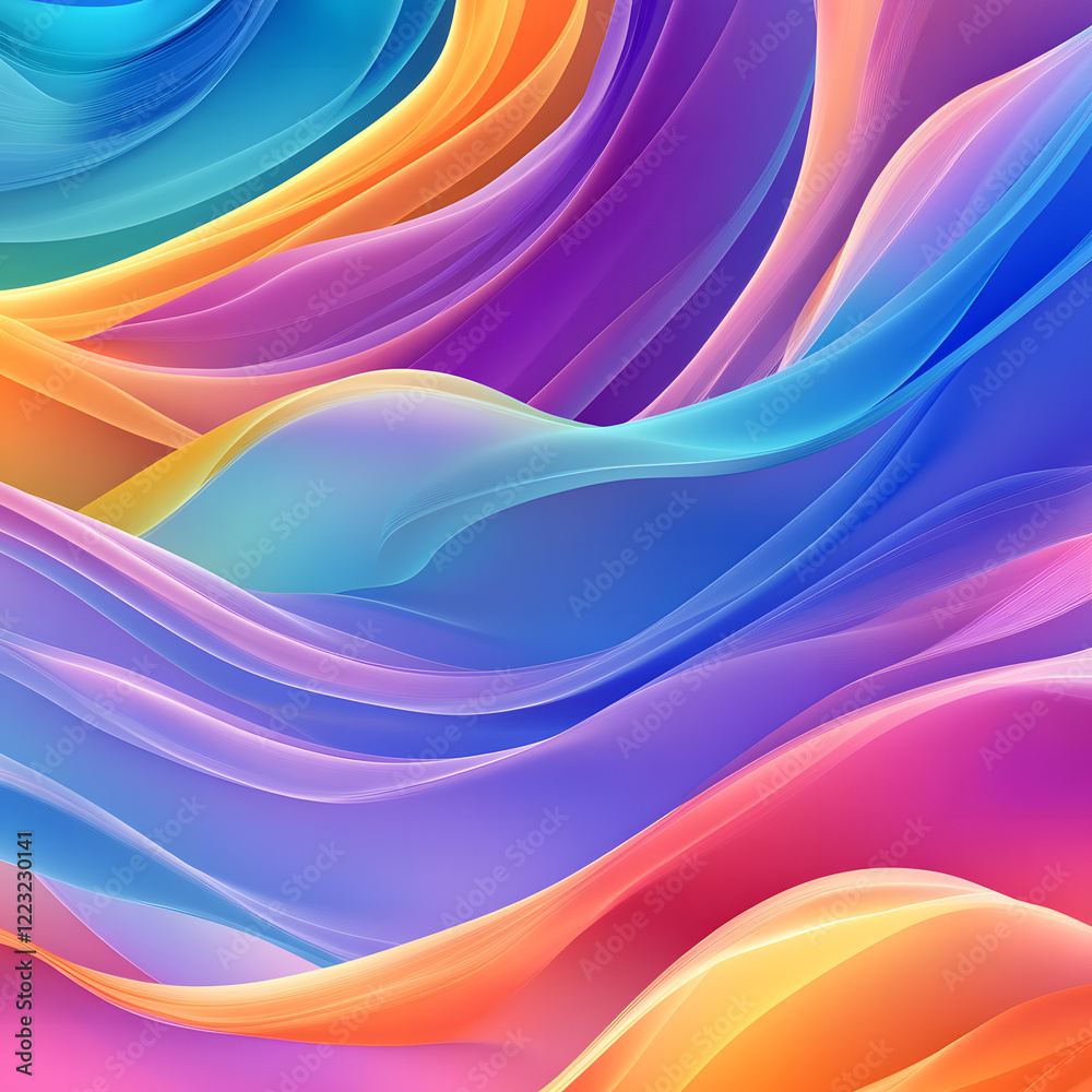 A vivid abstract composition of soft, flowing waves in bright gradient hues of purple, pink, blue, and orange. Smooth textures and layered curves create a dynamic, vibrant design. A vivid abstract composition of soft, flowing waves in bright gradient hues of purple, pink, blue, and orange. Smooth textures and layered curves create a dynamic, vibrant design.