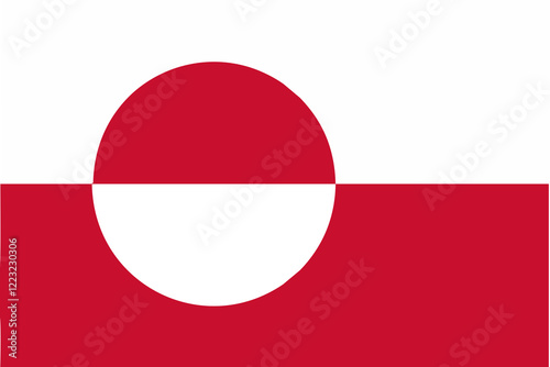 flag of Greenland - isolated illustration