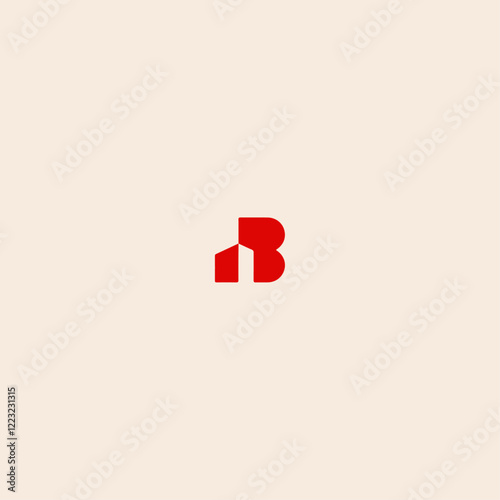 Letter B for Real Estate Remodeling Logo icon flat vector design. 