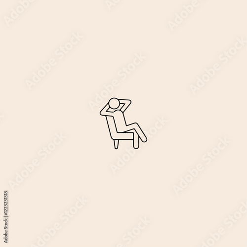 Relax linear icon flat vector design.