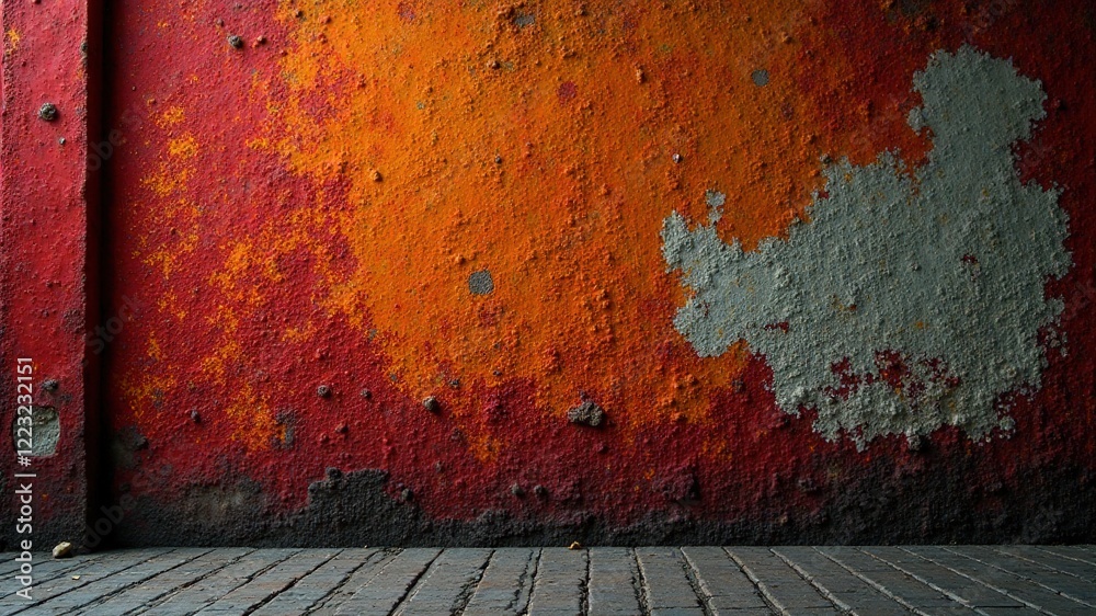 Fototapeta premium Aged Street Wall - Stunning Color & Texture