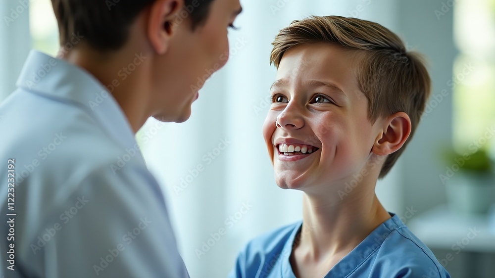 Adolescent Health Checkup - Doctor's Office - AI Photo Adolescent Health Checkup - Doctor's Office - AI Photo