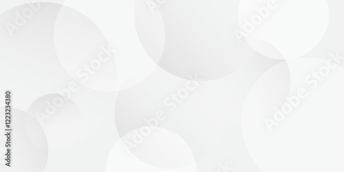 Abstract gradient white background with gray circle. abstract circle shape with futuristic concept background. modern transparency circle presentation graphic banner pattern background  template.. 