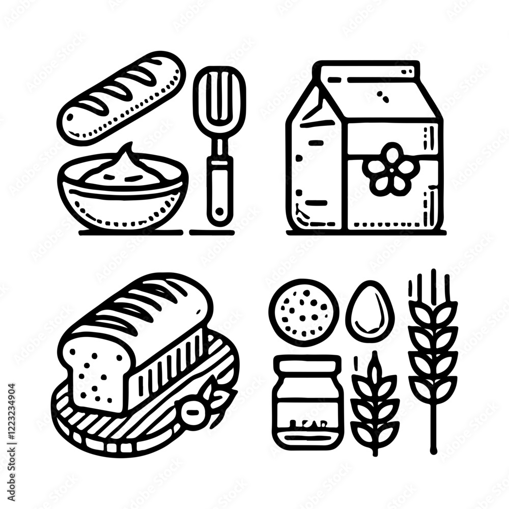 your minimalist bread icon with clean lines on a white background your minimalist bread icon with clean lines on a white background