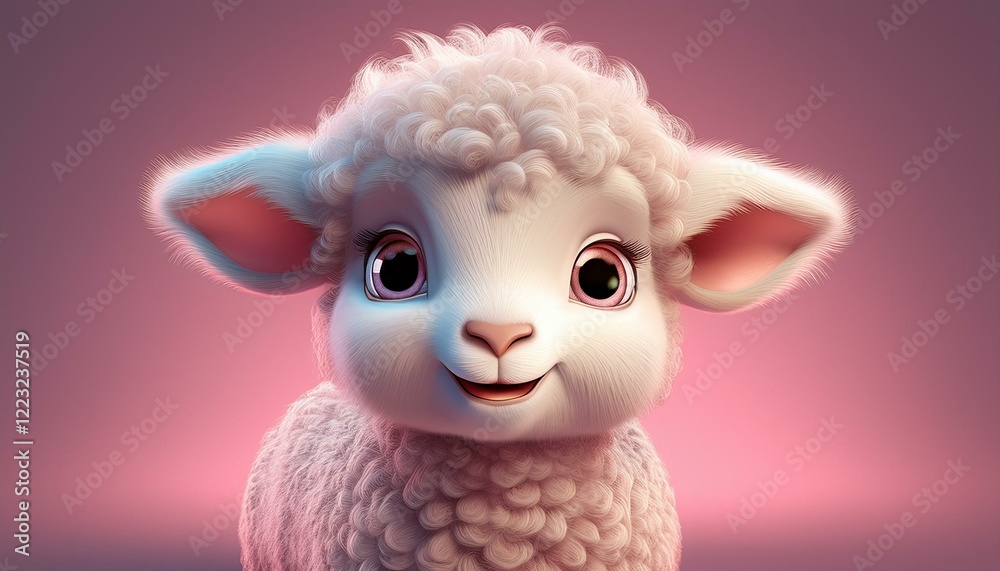 Naklejka premium Niedliches Lamm
