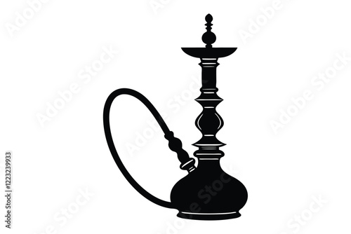 Hookah silhouette art illustration2.eps