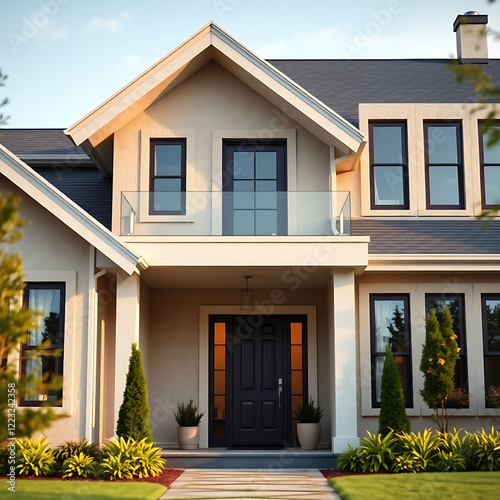 Luxury Modern Home Exterior  Elegant Design and Landscaping