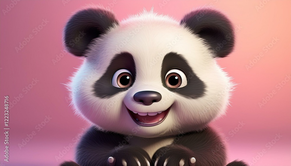 Naklejka premium Niedlicher Pandabär