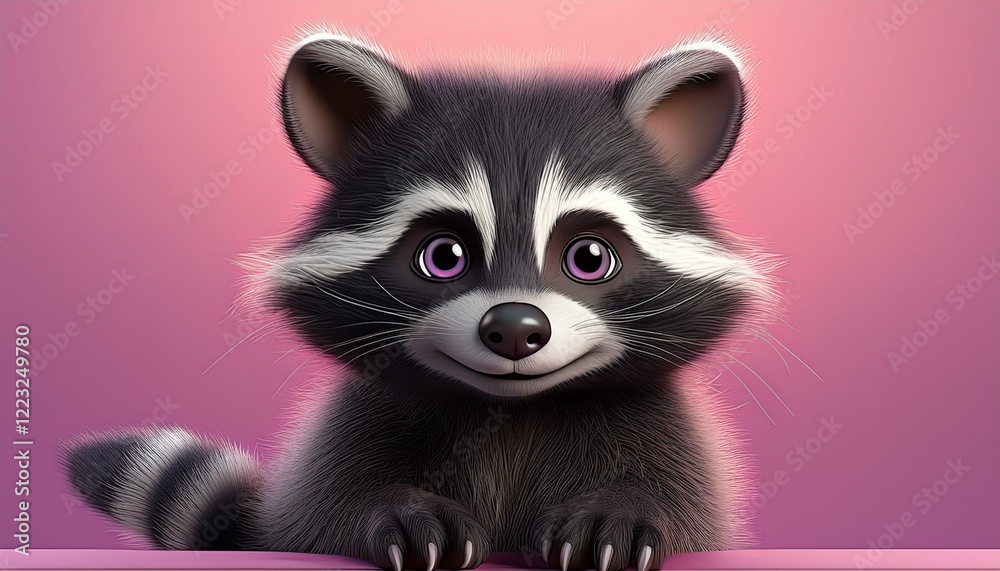 Obraz premium Niedlicher Waschbär