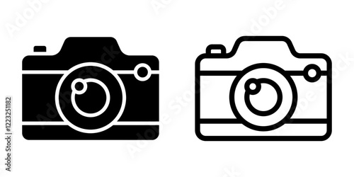 Photo Camera icon set. flat illustration of vector icon on white background