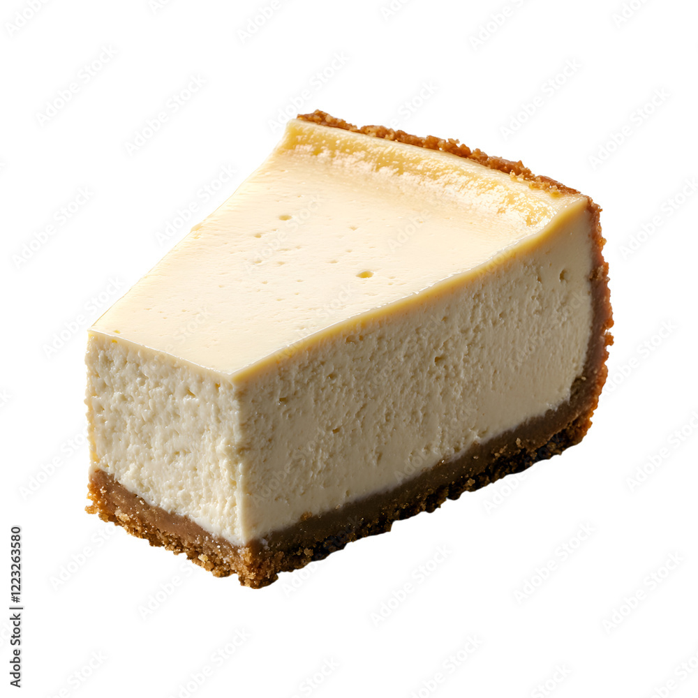 Tofu Cheesecake Piece Isolated on Transparent Background Tofu Cheesecake Piece Isolated on Transparent Background