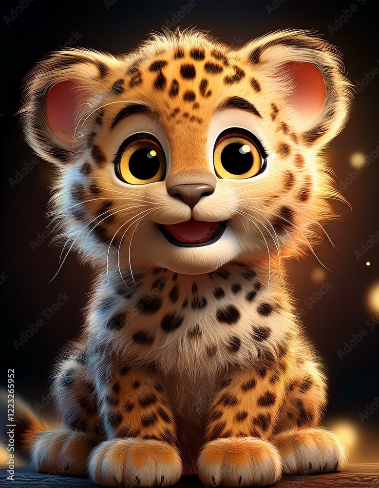 Obraz premium Niedlicher Leopard