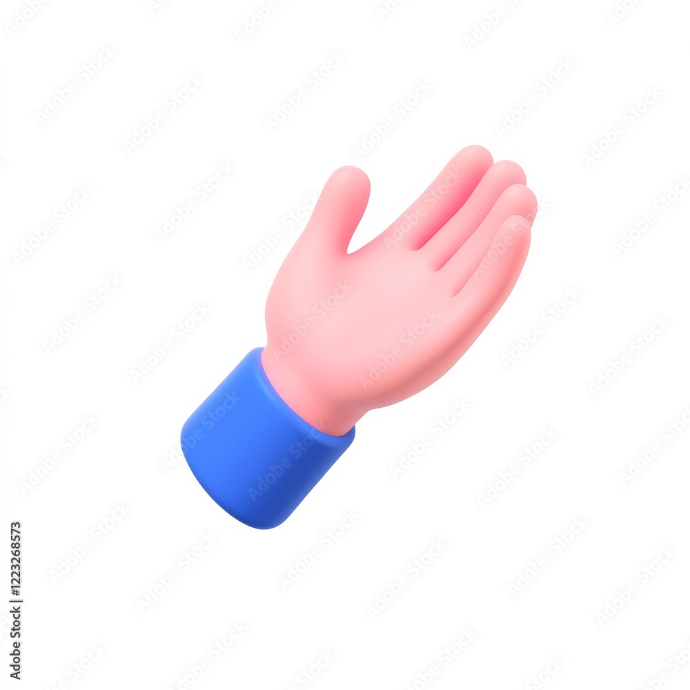 Obraz premium A playful pink hand-shaped silicone object with a blue cuff, likely designed for fun or functional use in various activities.