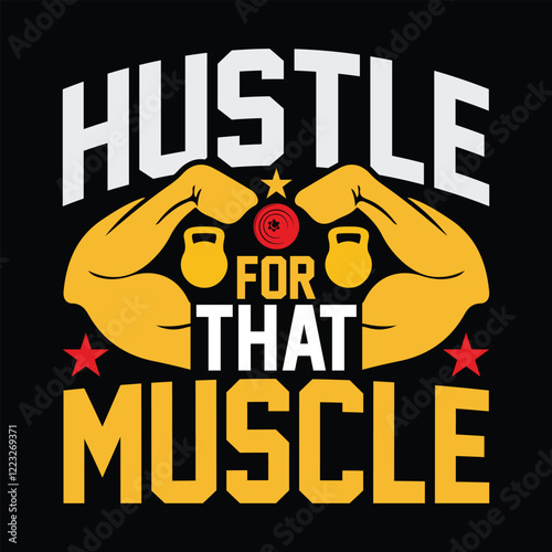 gym, fitness and workout t-shirt design photo