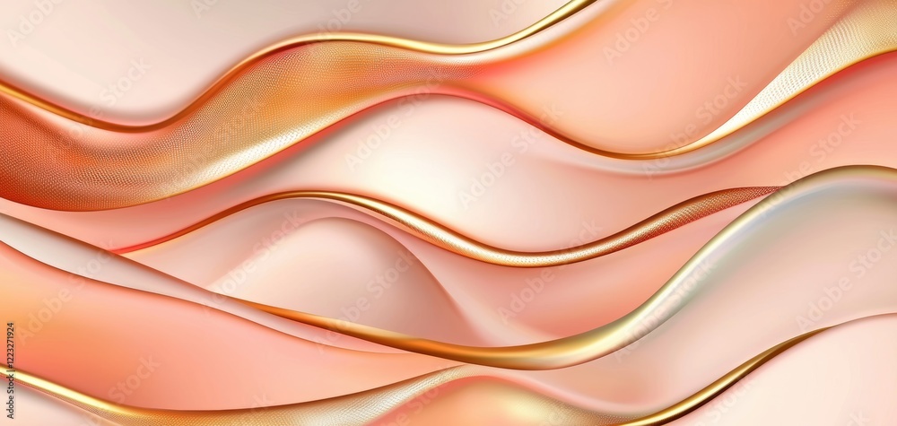 Bold abstract composition blending warm and cool tones with organic fluid shapes enhanced by metallic gold highlights and depth Bold abstract composition blending warm and cool tones with organic fluid shapes enhanced by metallic gold highlights and depth