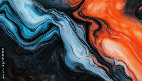 A bold abstract composition of swirling metallic tones over a dark background modern artistry creative energy and versatile design striking and unique photo