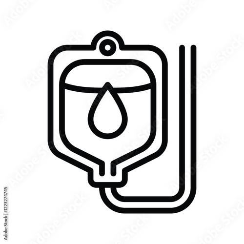 Blood bag icon vector