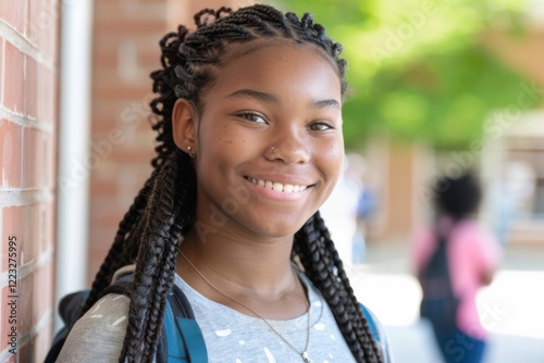 Portrait of a high school African American female student