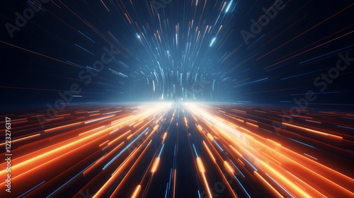 Abstract Speed of Light Technology Background. 