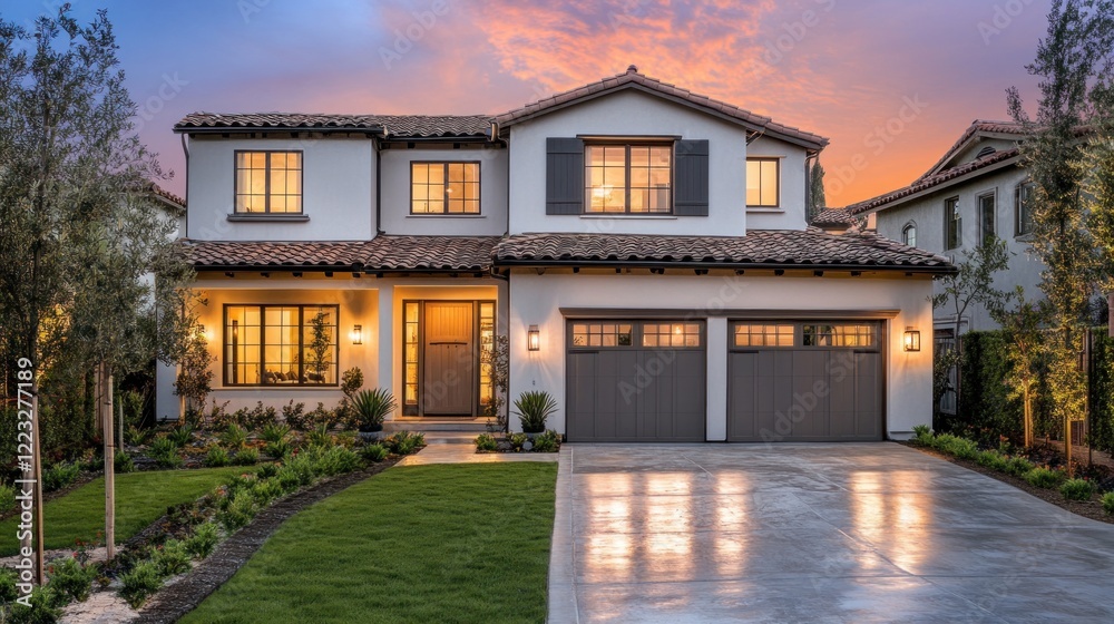 Luxury Mediterranean House at Sunset Luxury Mediterranean House at Sunset