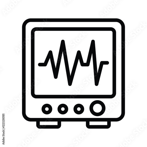 Pulse monitor icon vector