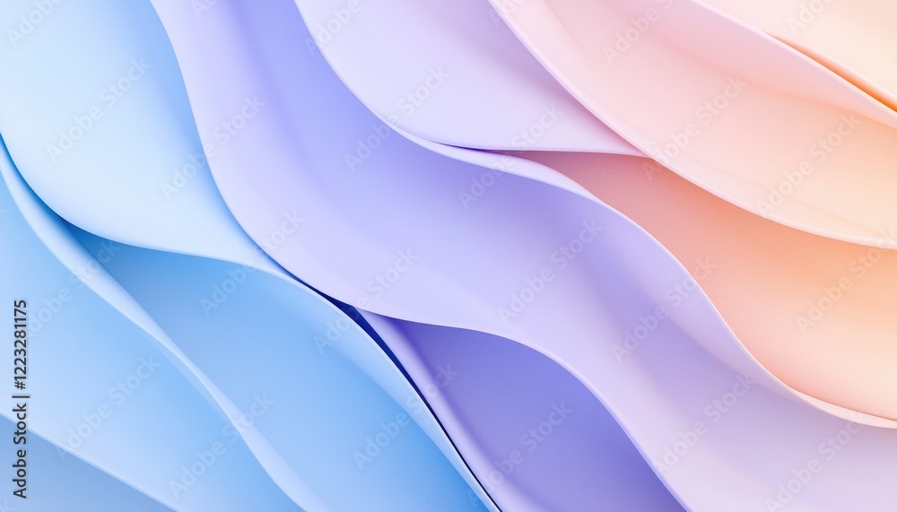 Fototapeta premium Abstract Pastel Waves Soft Color Gradient Design