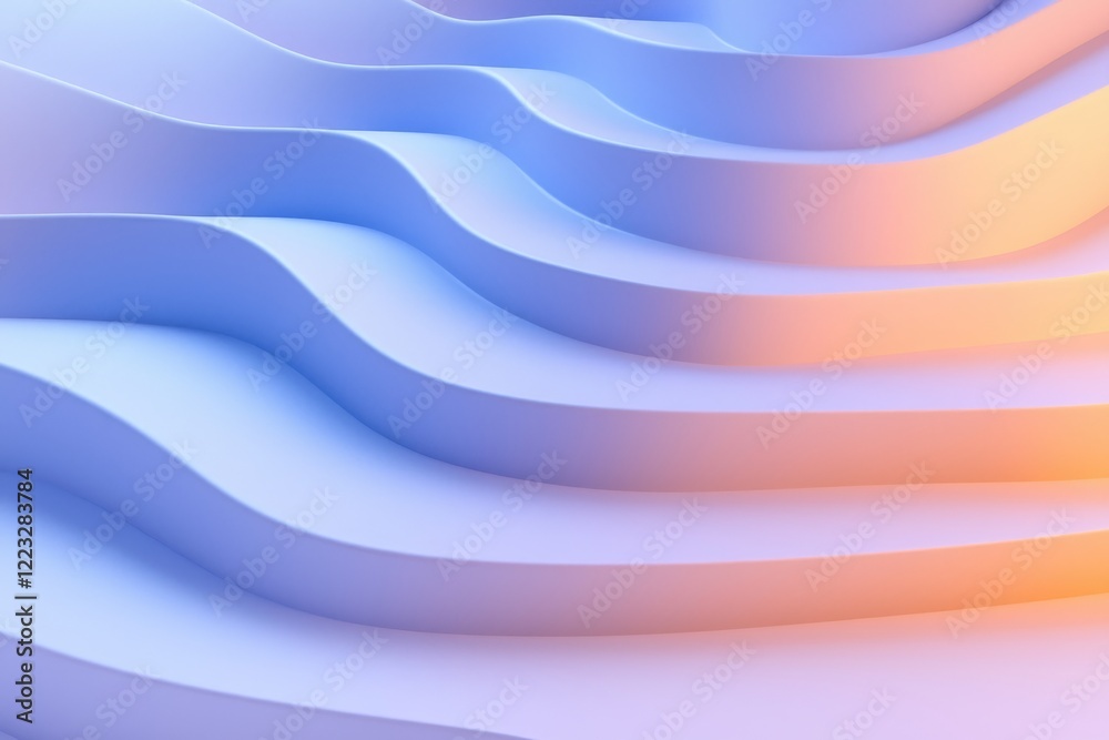 Fototapeta premium Abstract Pastel Waves Gradient Background Design