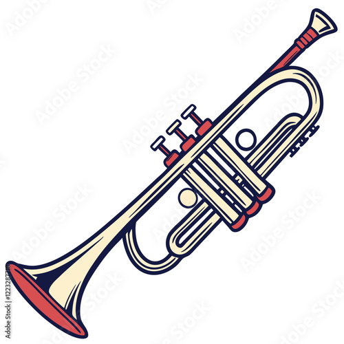 trumpet vector image on a white background 