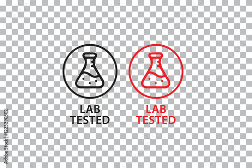  lab tested Icons & Symbols isolated on transparent background