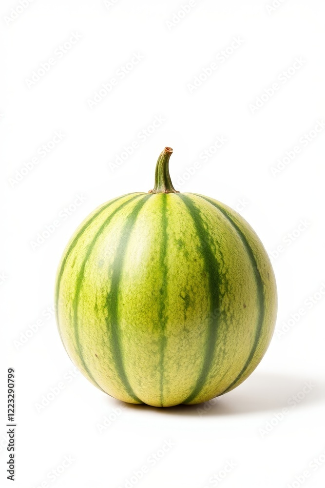 there is a watermelon that is sitting on a white surface there is a watermelon that is sitting on a white surface