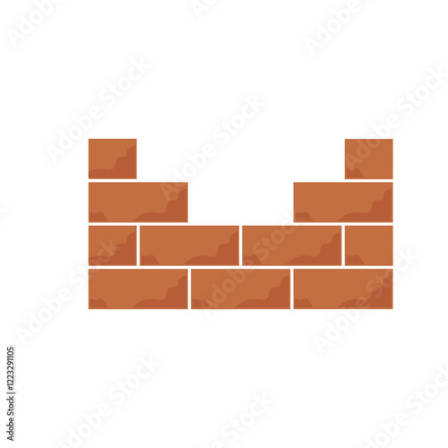 Brick wall icon vector