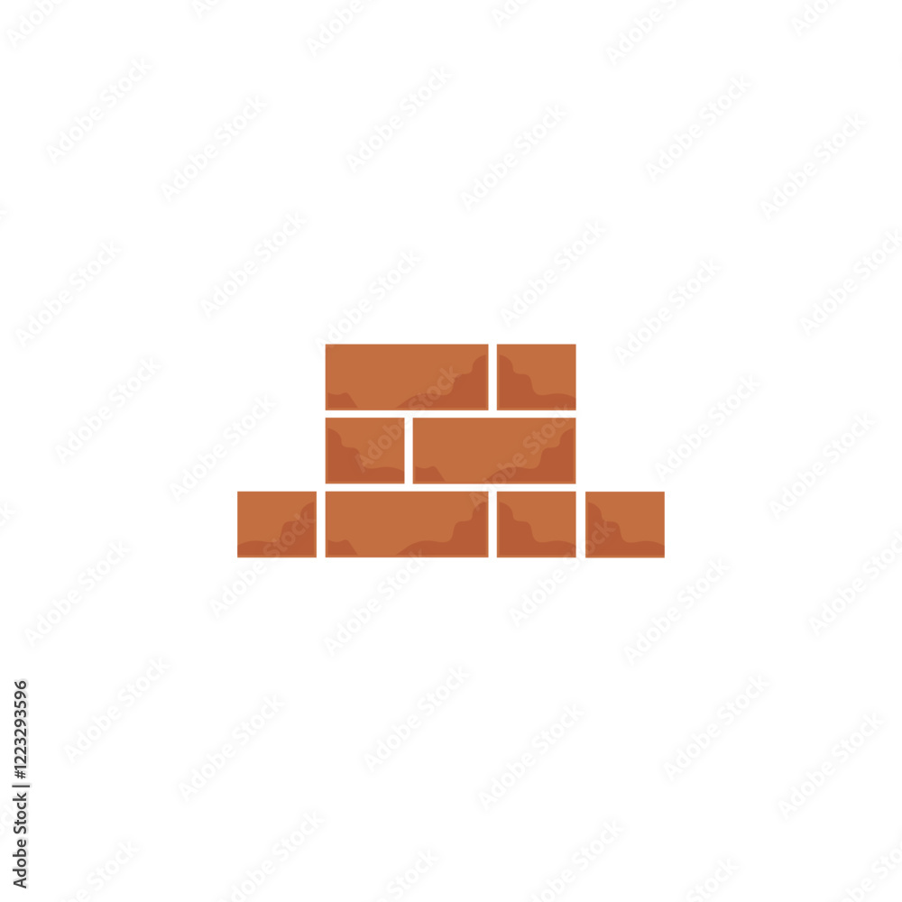 Brick wall icon vector Brick wall icon vector