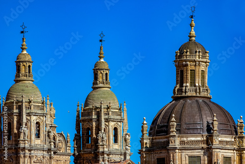 Majestic Clerecia Church Towers and Dome in Salamanca, Castilla y Leon photo
