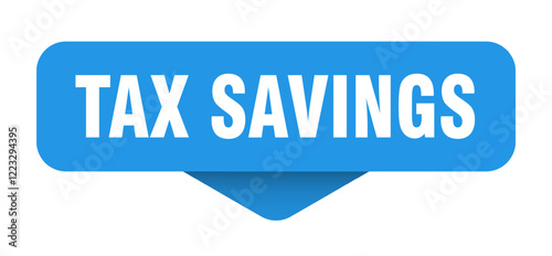 tax savings sticker. tax savings sign on transparent background