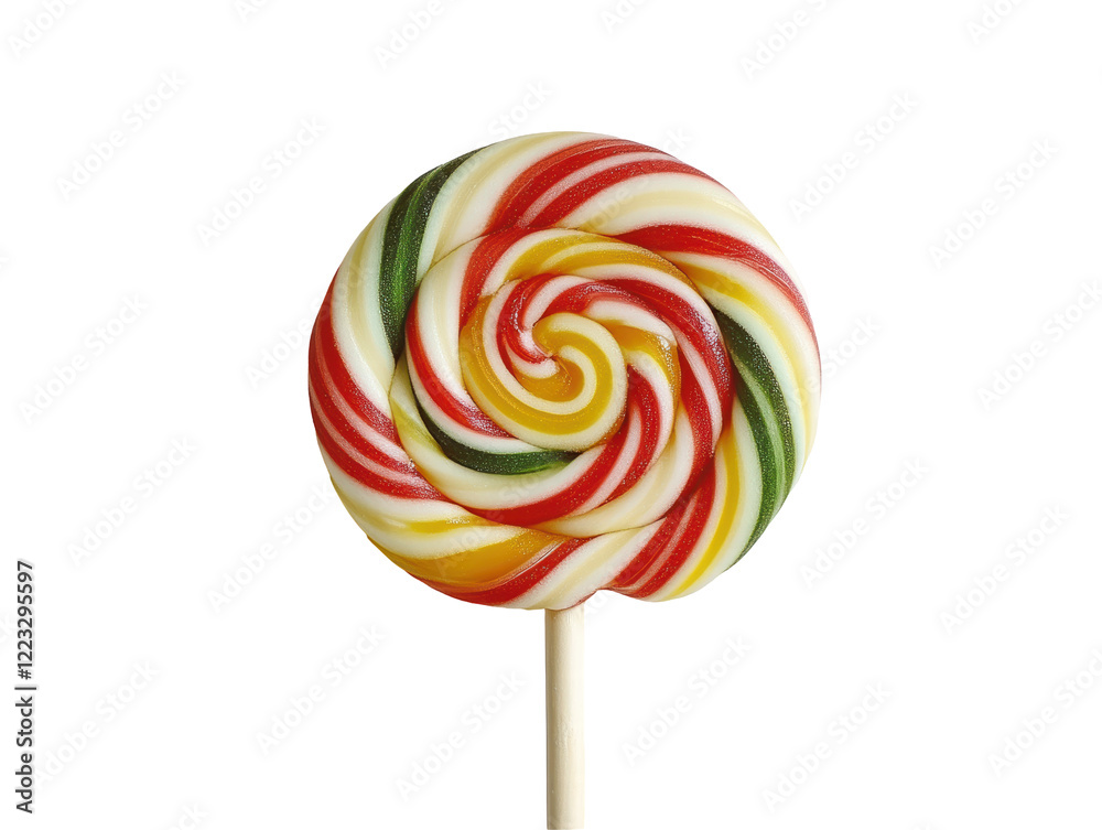 Isolated Red, Green and Yellow Lollipop Isolated Red, Green and Yellow Lollipop