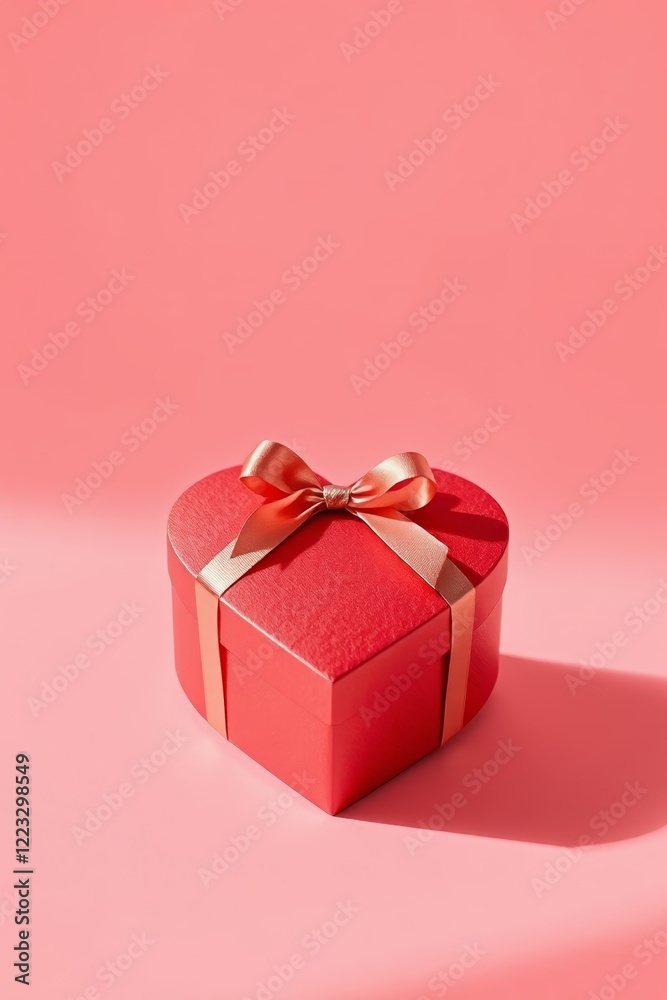 Obraz premium there is a red box with a gold bow on it