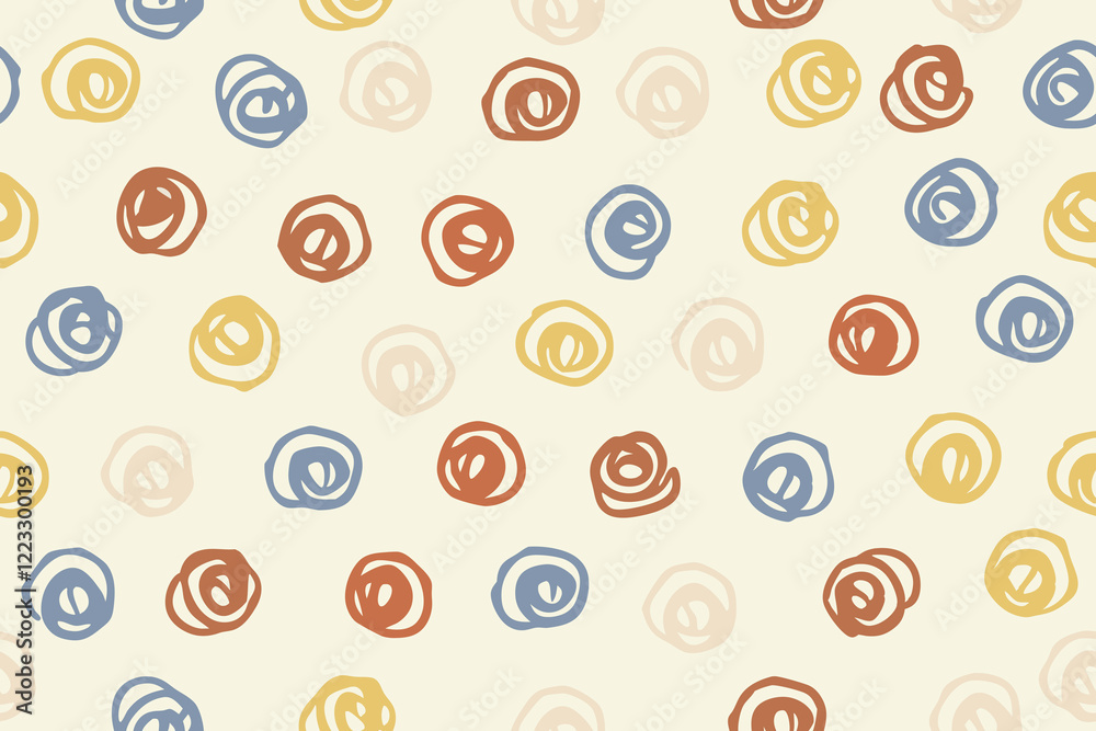 Trendy circles on a light background pattern Trendy circles on a light background pattern