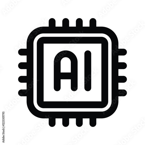AI icon vector