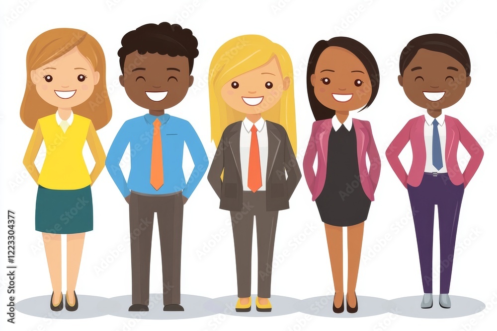 Diverse Business Team: Successful and Smiling Colleagues Diverse Business Team: Successful and Smiling Colleagues