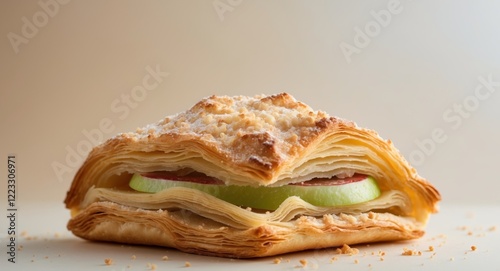 Delicious apple pastry with a golden flaky crust.