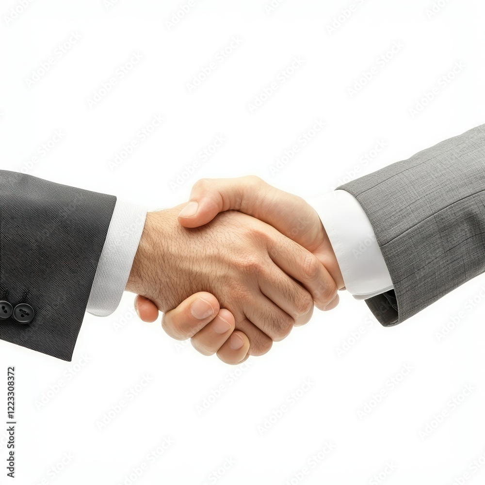 3D icon handshake between business partners, symbolizing a deal, isolated on a white background 3D icon handshake between business partners, symbolizing a deal, isolated on a white background