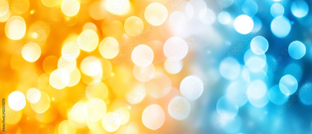 Ultrawide Abstract Bokeh Yellow And Blue Background Ultrawide Abstract Bokeh Yellow And Blue Background