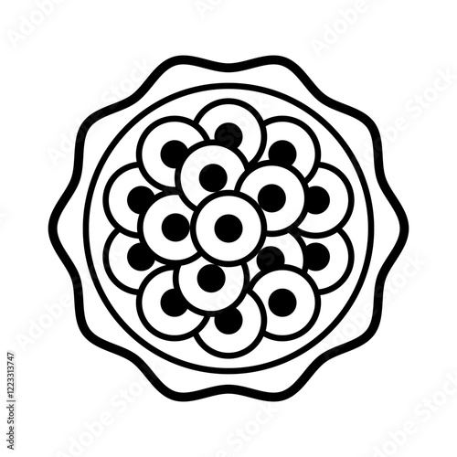 Morula icon symbol outline illustration