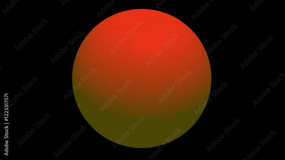 Multicolored flat sphere. Computer generated render Multicolored flat sphere. Computer generated render