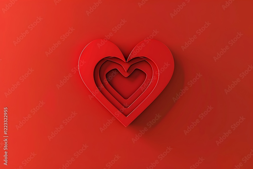 Minimalistic linear icon of a heart, featuring clean lines and natural design in bright red. Rendered in full ultra HD, Minimalistic linear icon of a heart, featuring clean lines and natural design in bright red. Rendered in full ultra HD,