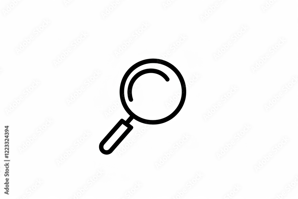 Simple magnifying glass icon, search concept Simple magnifying glass icon, search concept