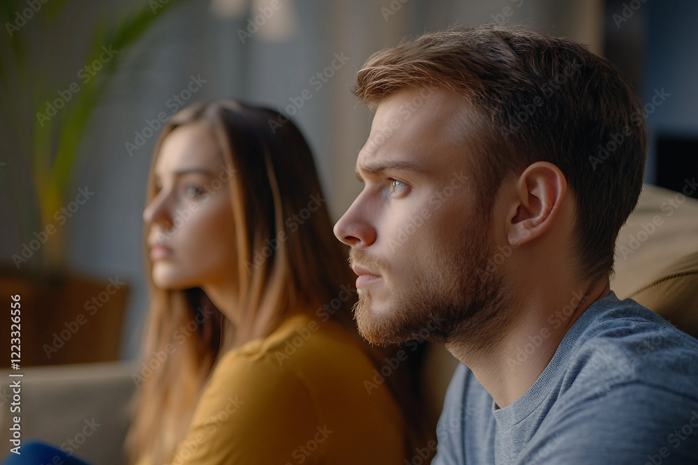 Generative AI Image of Family Couple in Conflict Highlighting Emotional Tension and Family Issues Generative AI Image of Family Couple in Conflict Highlighting Emotional Tension and Family Issues