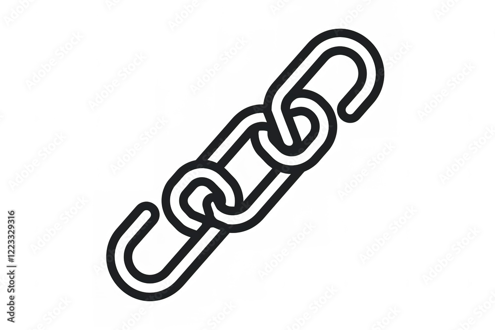 Obraz premium Interlocking chain links, connection concept